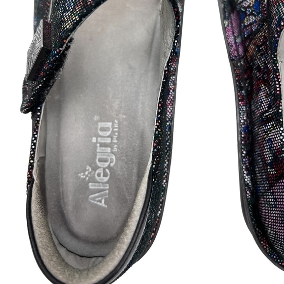 Alegria PAL-475 Paloma Mary Jane Abstract Multi Color Purple 39/9 Comfort Nurse - Picture 6 of 12